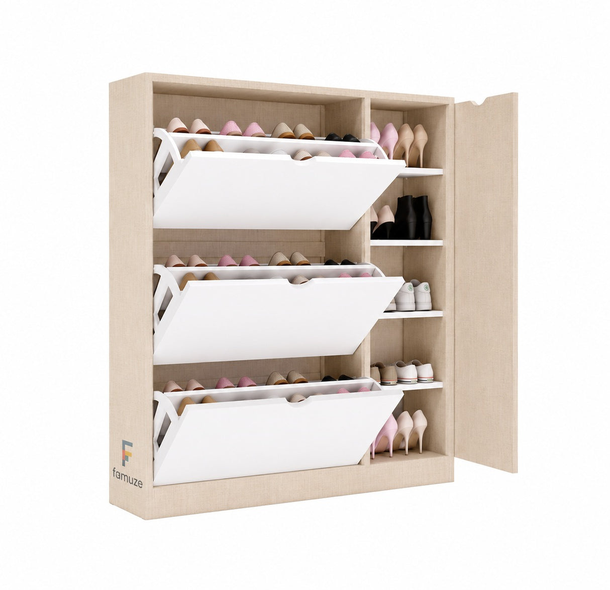 Zapatera de melamina 34 pares - LINDOR FAMUZE