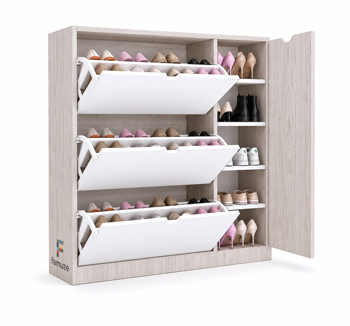 Zapatera de melamina 34 pares - LINDOR FAMUZE