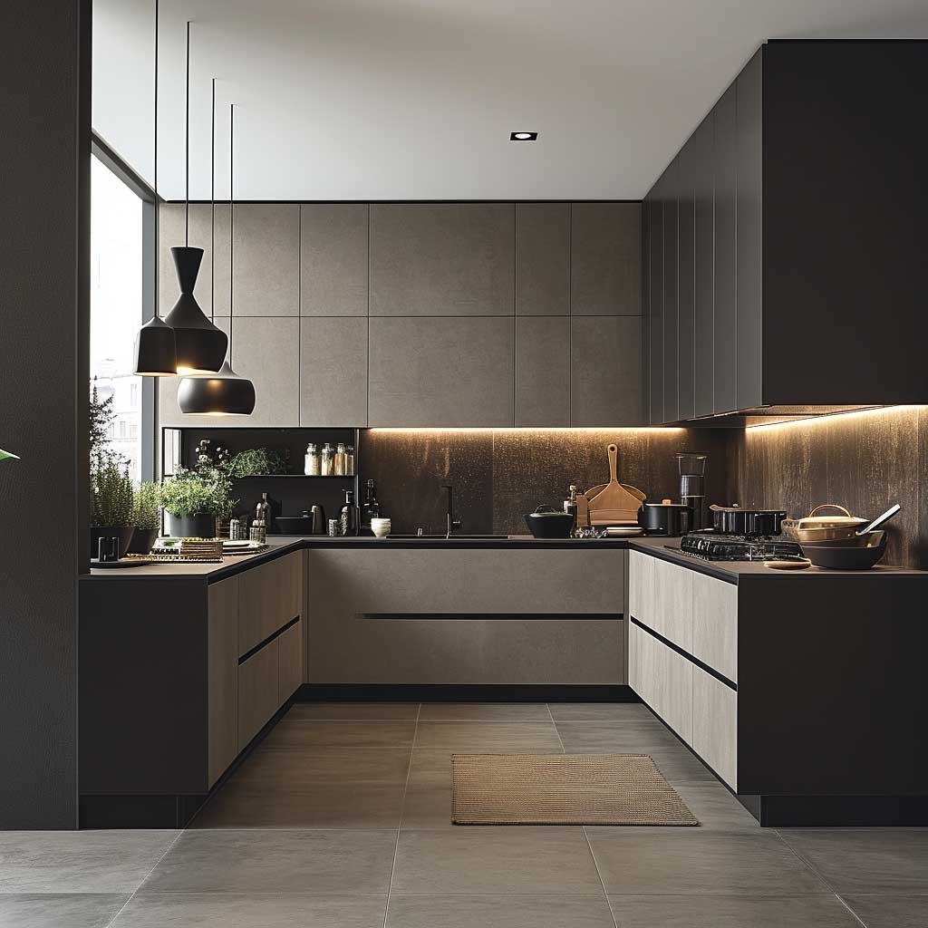 Cocina de melamina con luces Led - GAIA