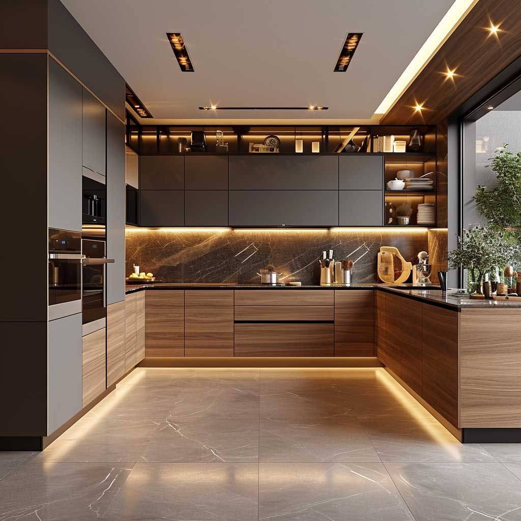 Cocina de melamina con led inteligente - ENEA