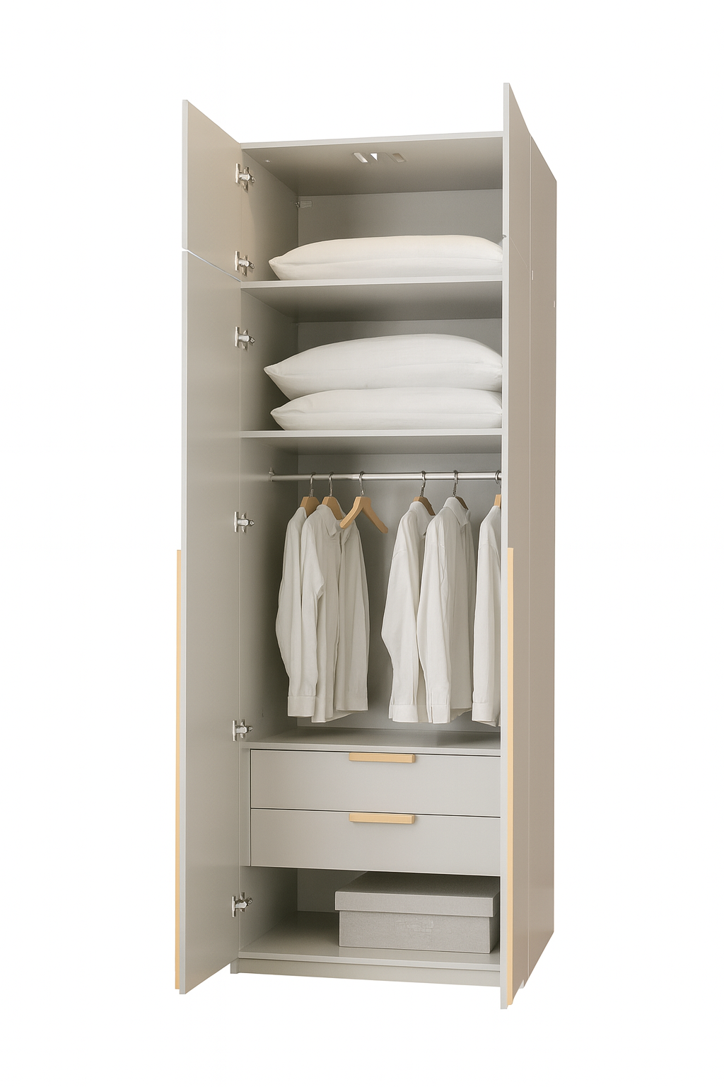 Ropero de melamina con repisas - ELFAIRA FAMUZE