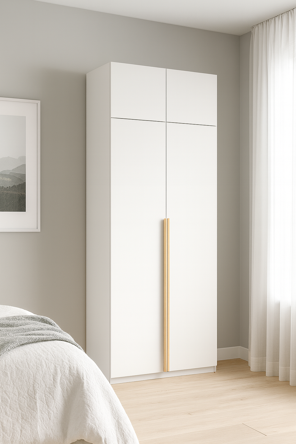 Ropero de melamina con repisas - ELFAIRA FAMUZE