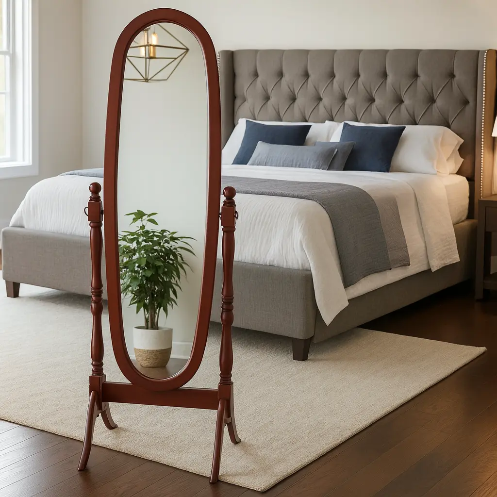 Espejo Ovalado Cuerpo completo Madera Cedro - FAMUZE FAMUZE