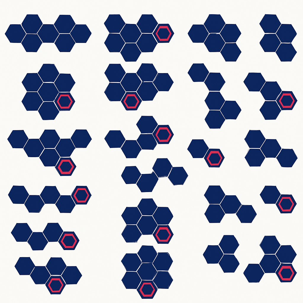 Repisa Hexagonal Flotante Pack x 3UND Iguales - FAMUZE FAMUZE