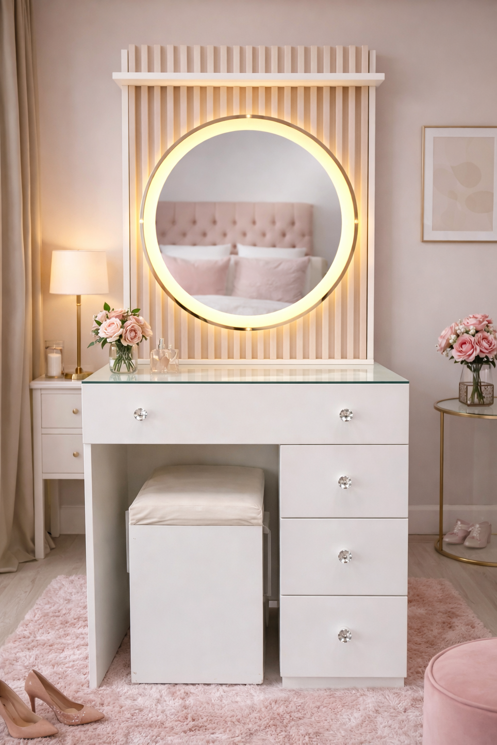 Tocador Moderno con espejo – PRINCESS FAMUZE