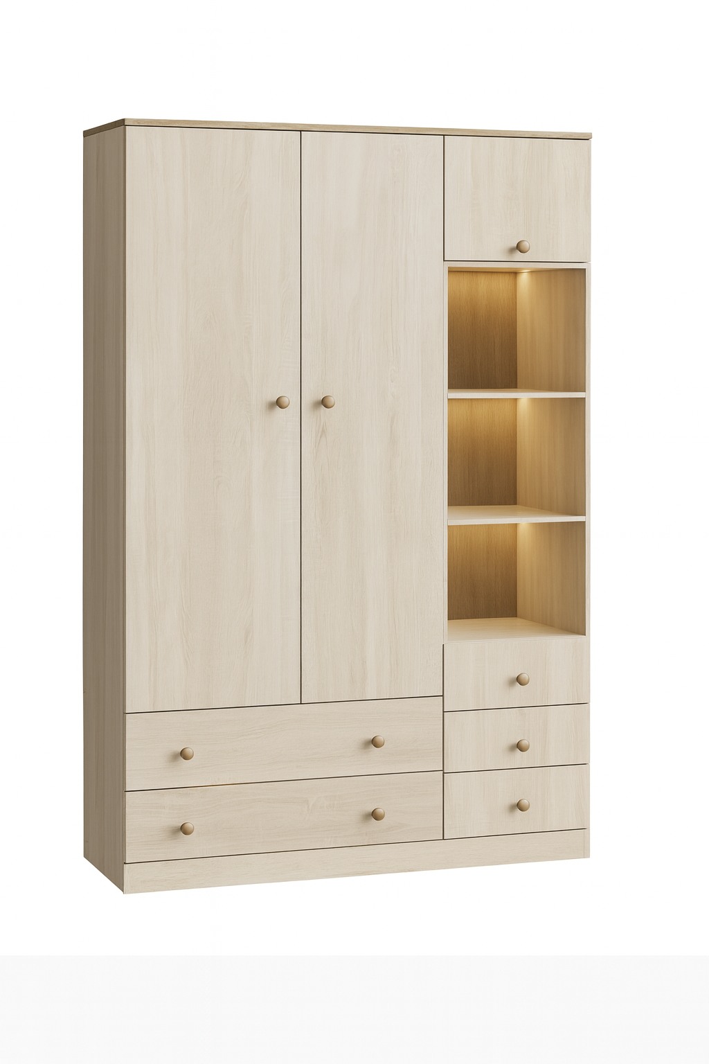 Ropero de melamina de 2 piezas - REBECA FAMUZE