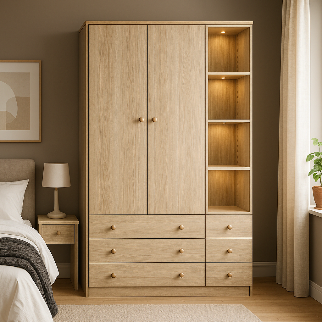 Ropero de melamina de 2 piezas - REBECA FAMUZE