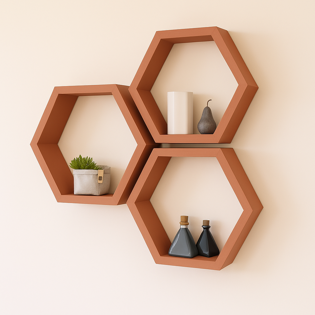 Repisa Hexagonal Flotante