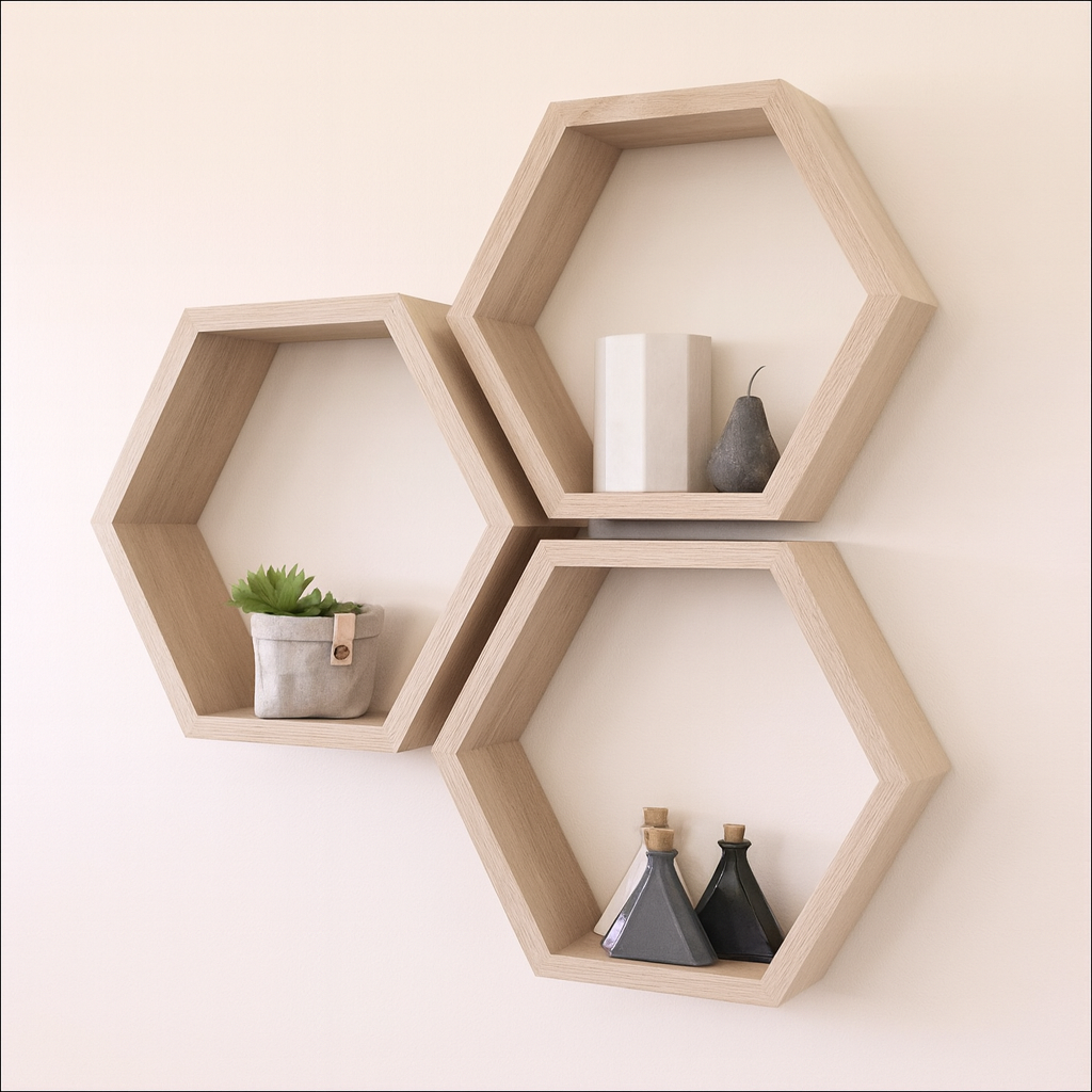 Repisa Hexagonal Flotante