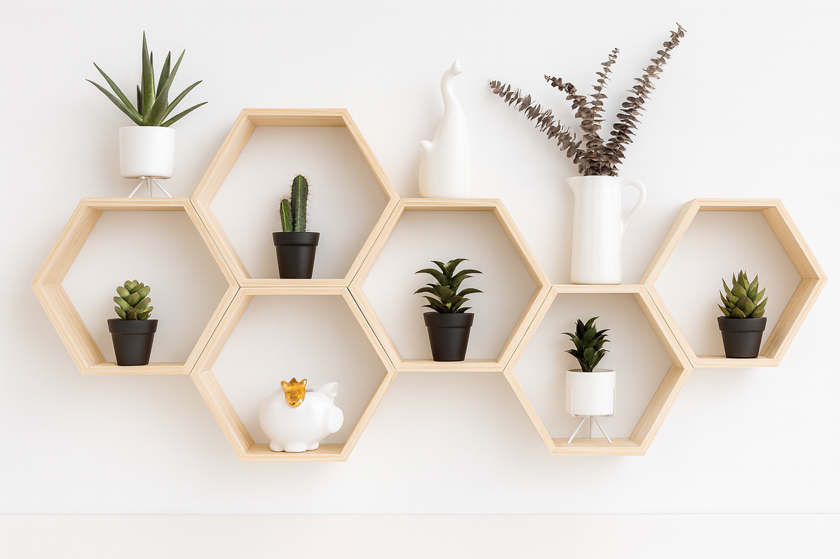 Repisa Hexagonal Flotante