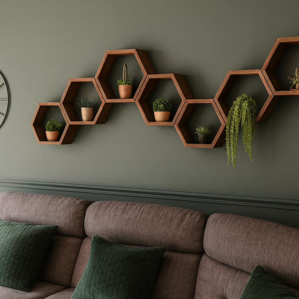 Repisa Hexagonal Flotante