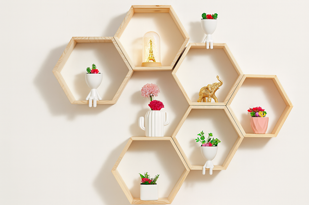 Repisa Hexagonal Flotante