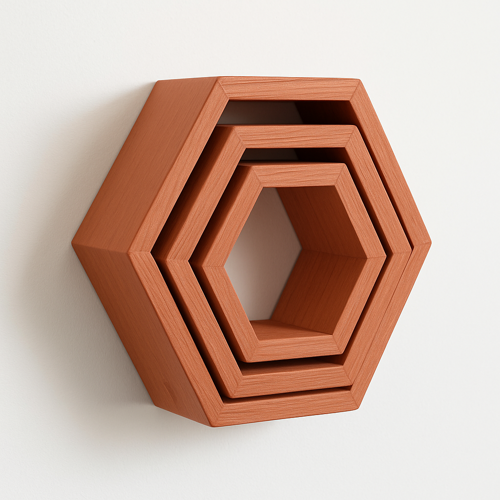 Repisa Hexagonal Flotante