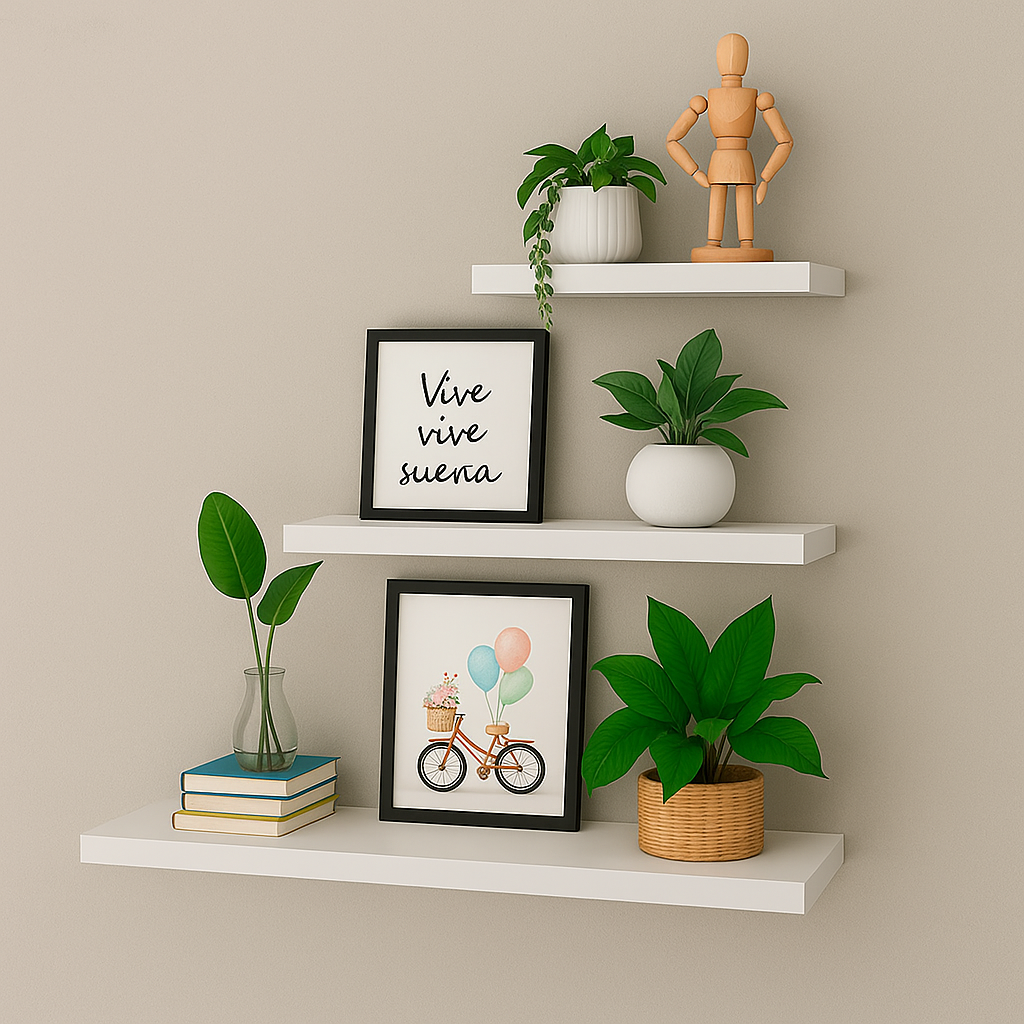 Repisas Flotante De Melamina Pack X 3 Und - FAMUZE