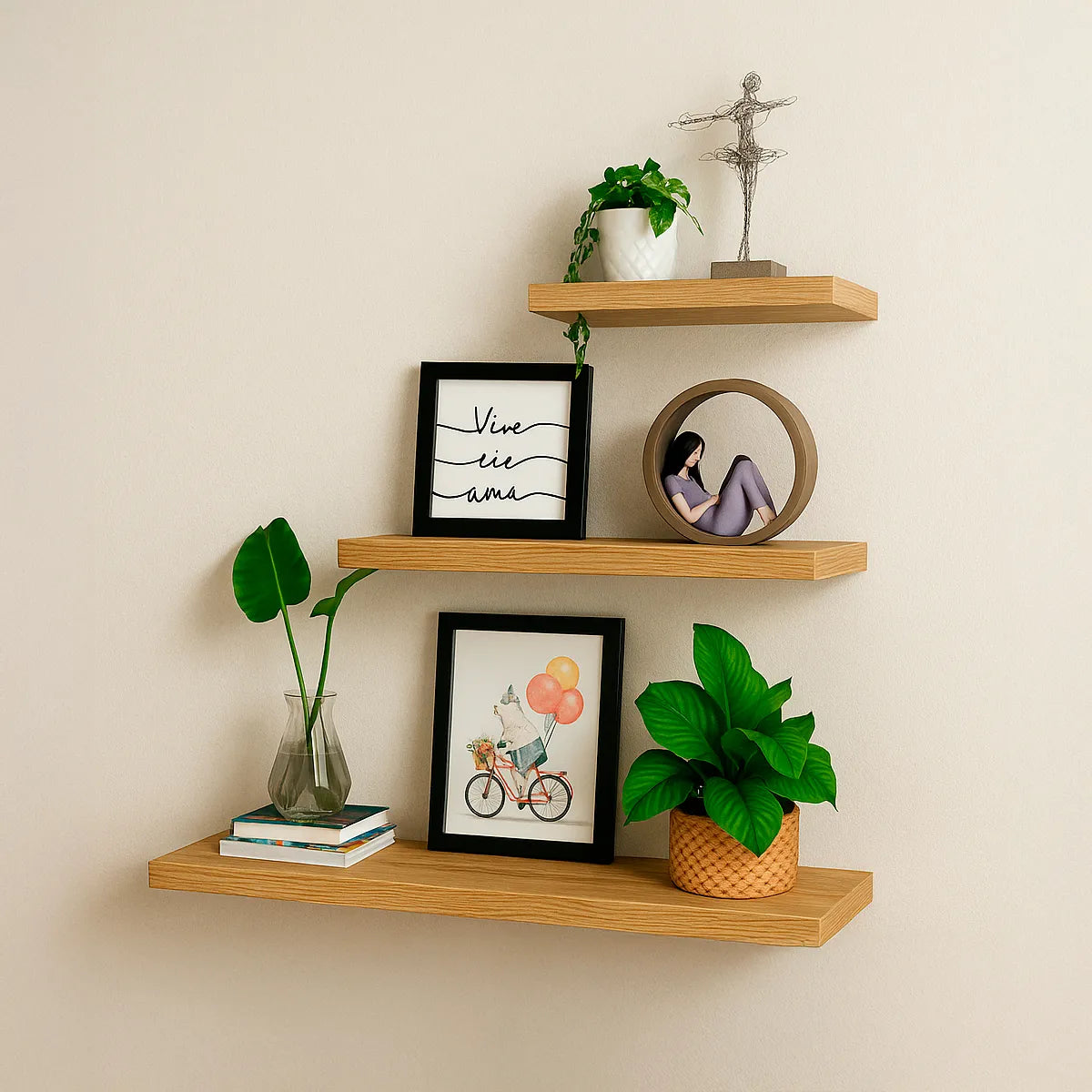 Repisas Flotante De Melamina Pack X 3 Und - FAMUZE