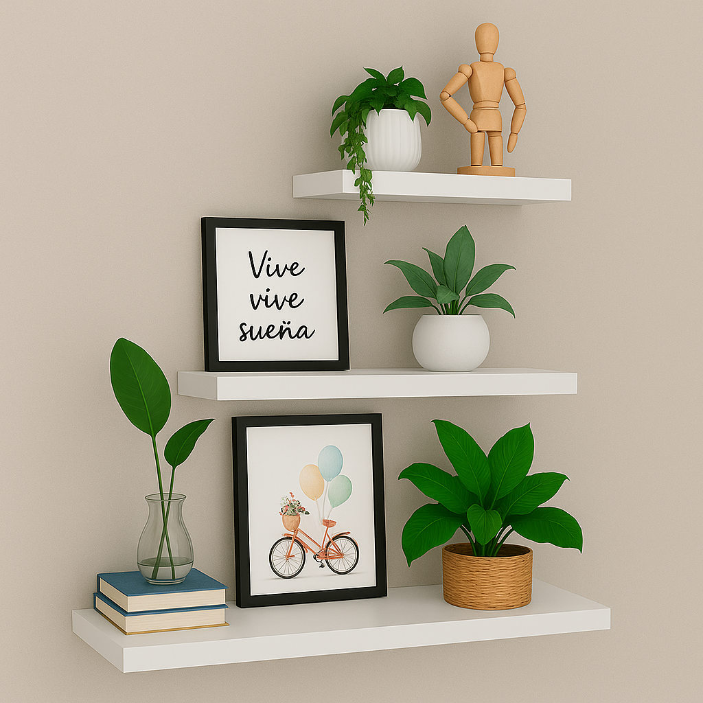 Repisas Flotante De Melamina Pack X 3 Und - FAMUZE