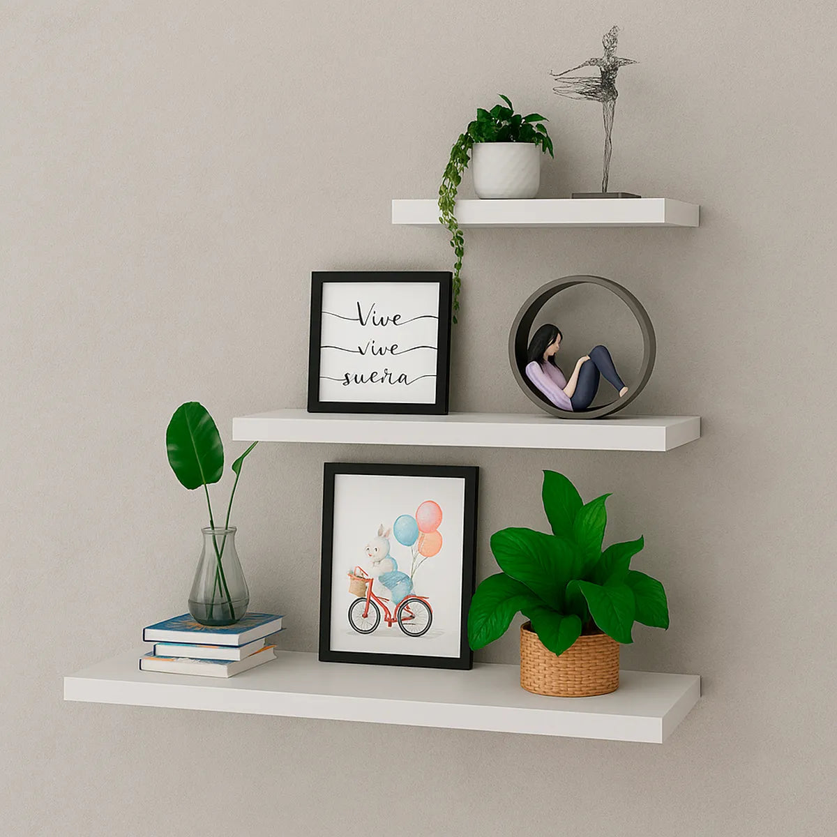 Repisas Flotante De Melamina Pack X 3 Und - FAMUZE