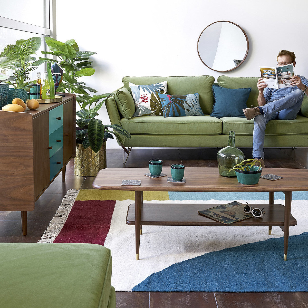 Reposapiés Puff Verde bosque - GREYJOY