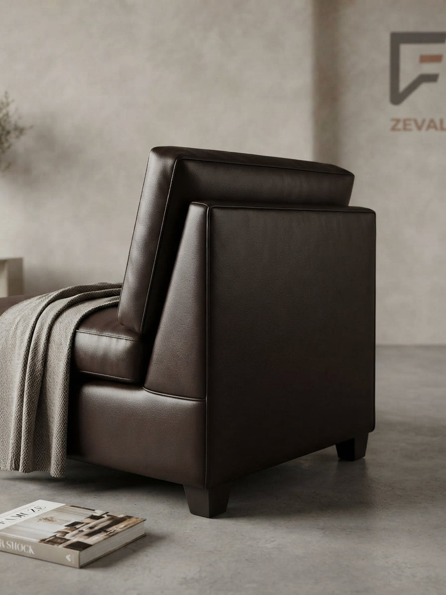 Sillón de individual color chocolate
