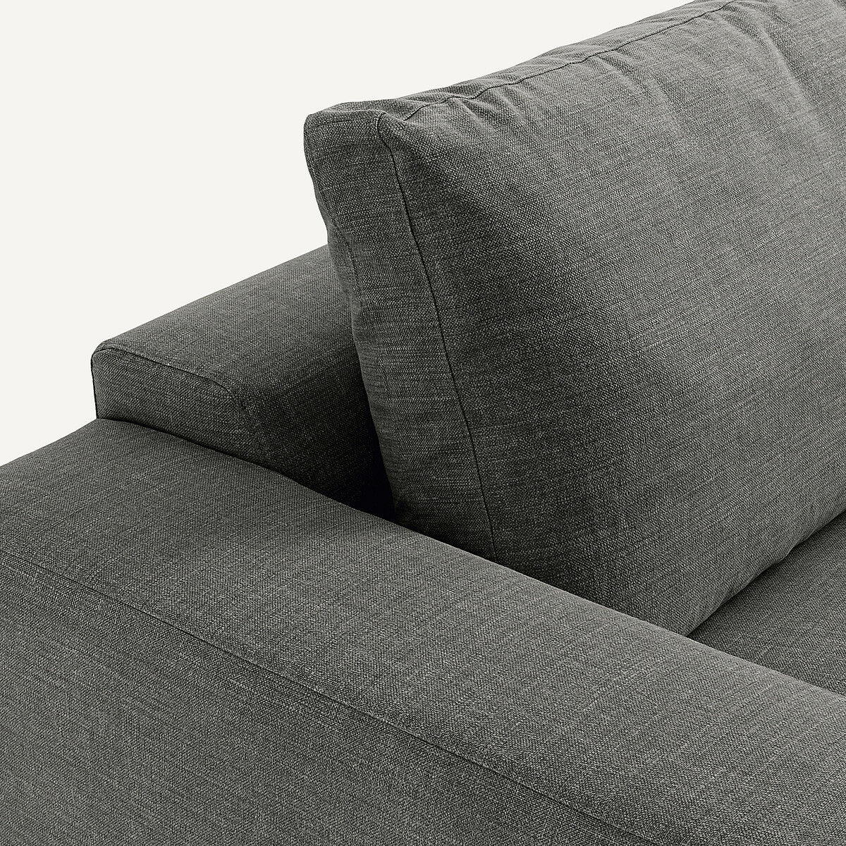 Sofá de terciopelo Gris oscuro - BAELA