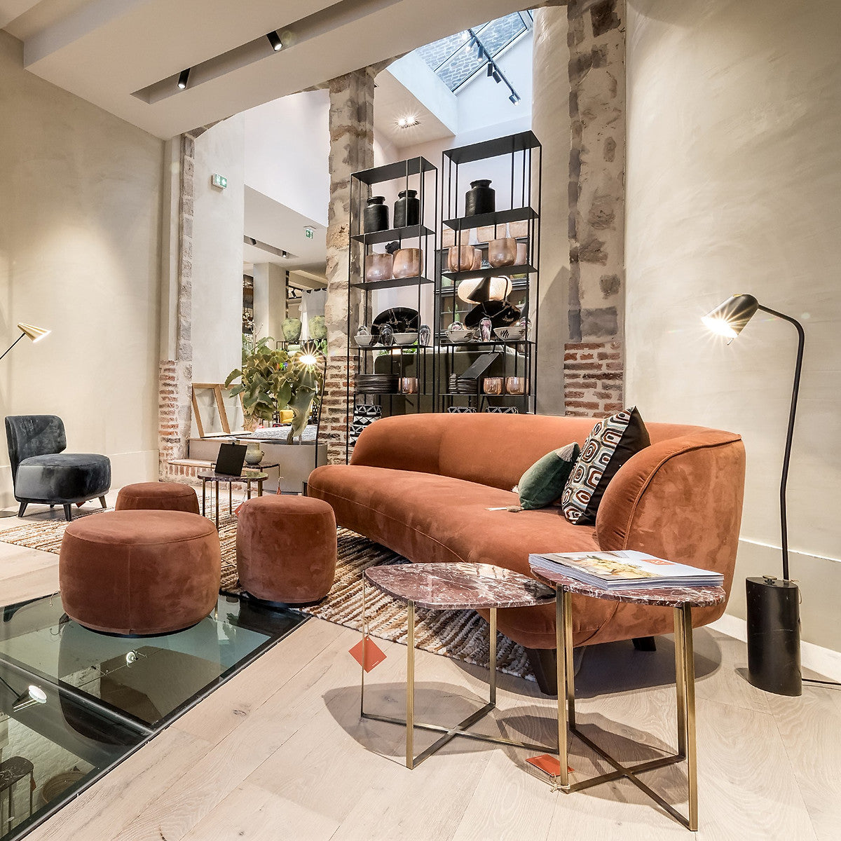 Sofa de 3P Terracota-BEESBURY