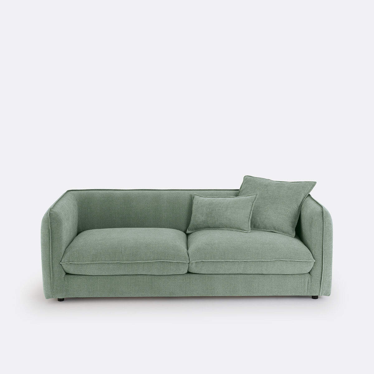 Sofa fijo de 3 Plazas Verde Grisaceo-DUMONT