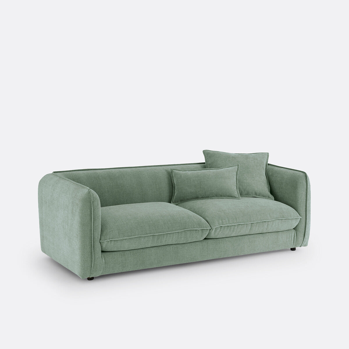 Sofa fijo de 3 Plazas Verde Grisaceo-DUMONT