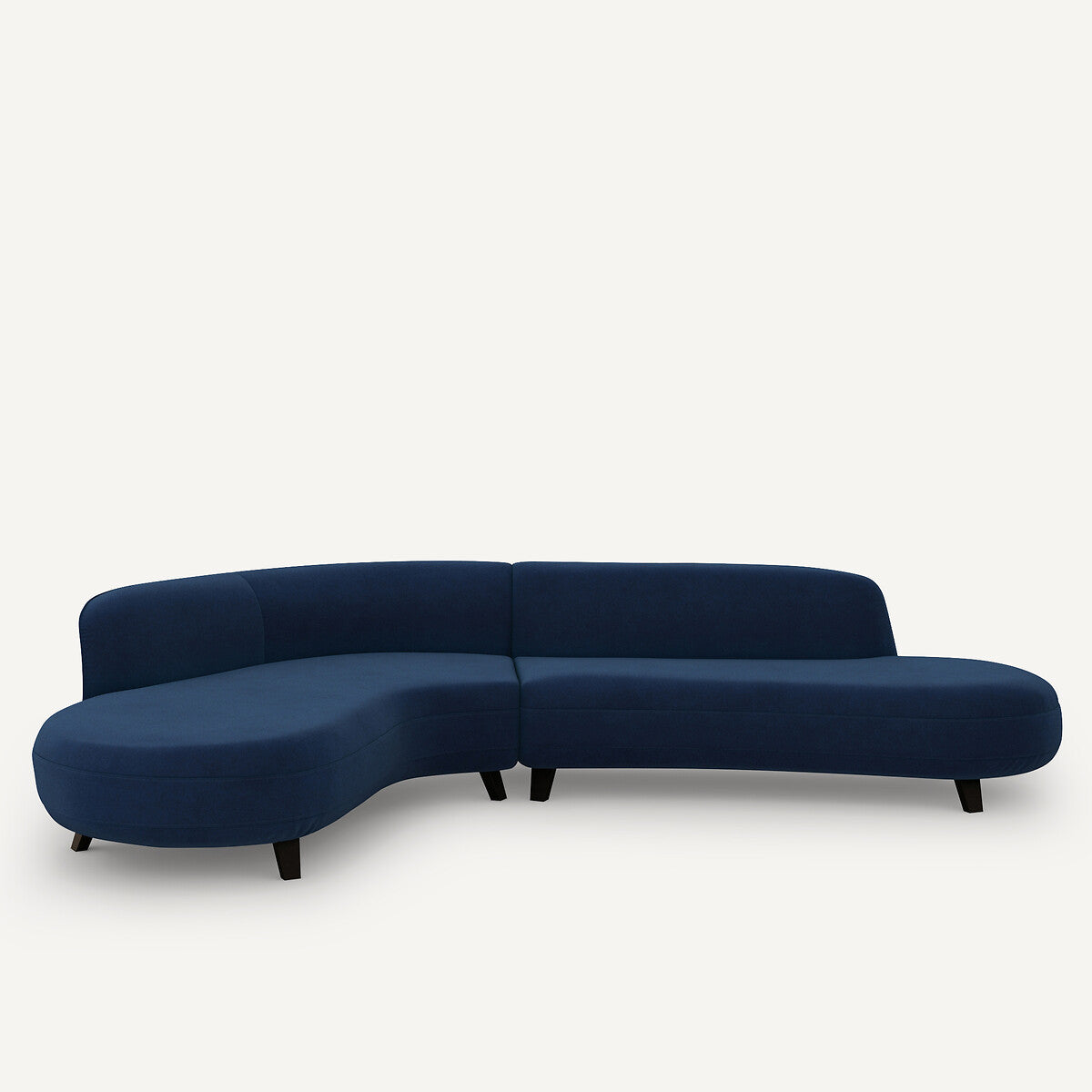 Sofá seccional Azul Oscuro - BEESBURY