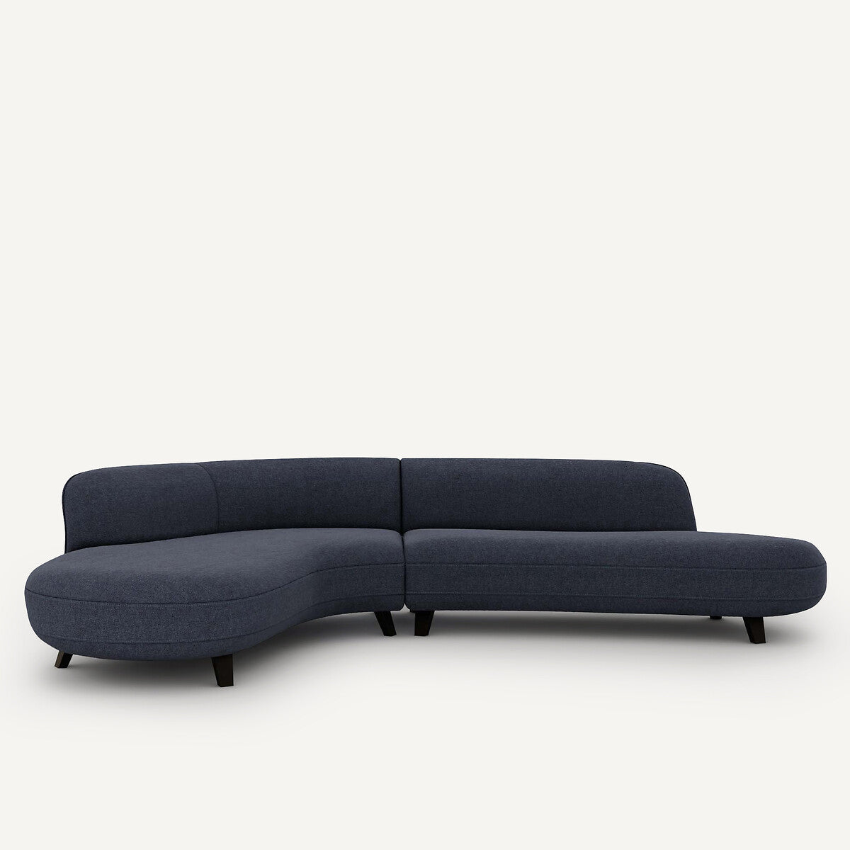 Sofá seccional Azul oscuro - BEESBURY