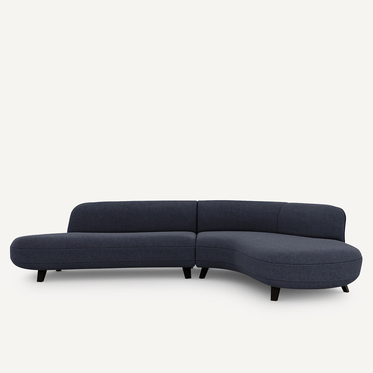 Sofá seccional Azul oscuro - BEESBURY