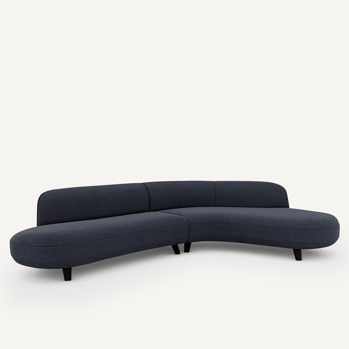 Sofá seccional Azul oscuro - BEESBURY