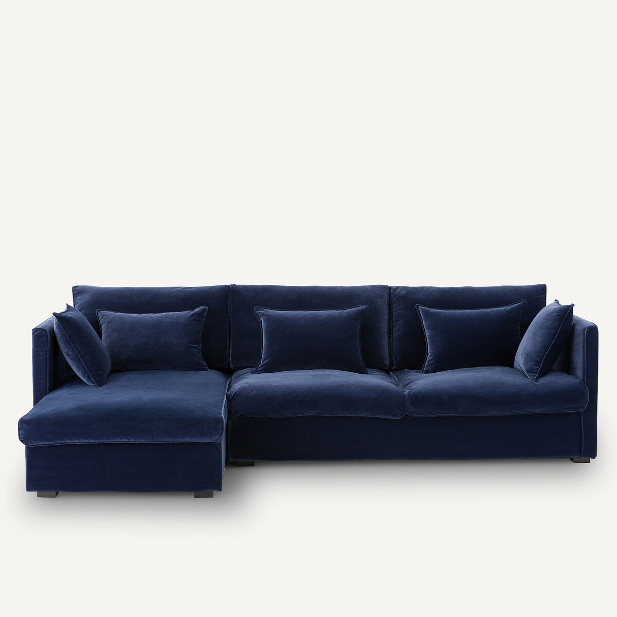 Sofa seccional Azul oscuro - VELARYON