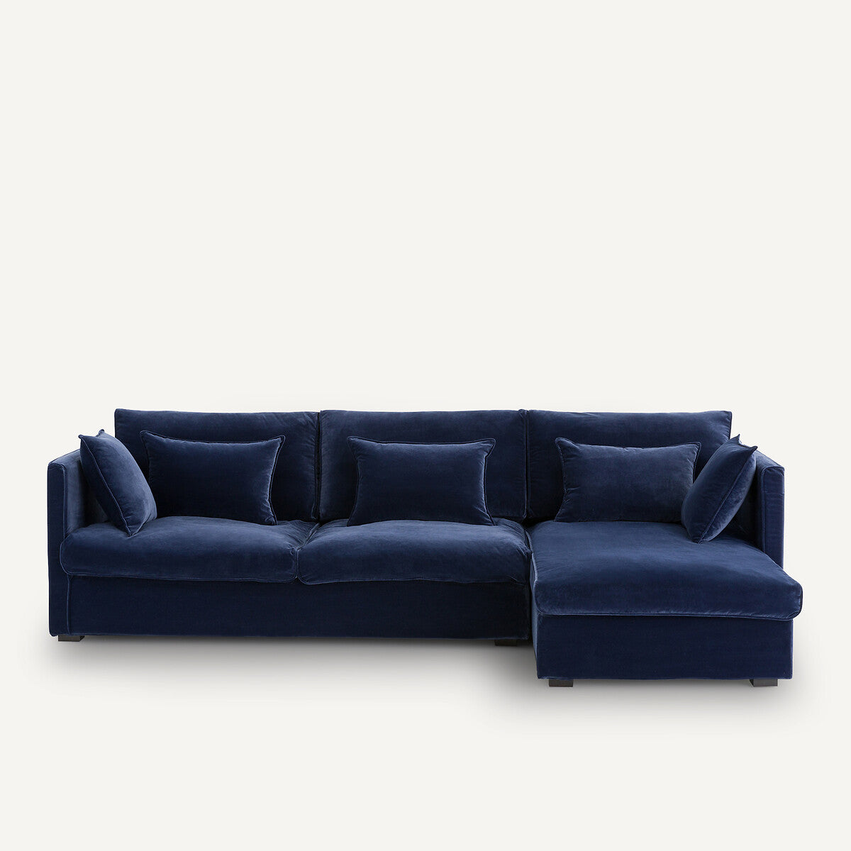 Sofa seccional Azul oscuro - VELARYON