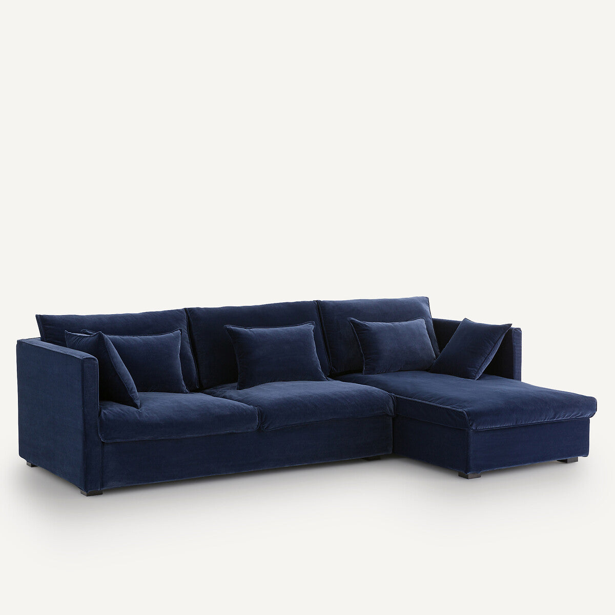 Sofa seccional Azul oscuro - VELARYON