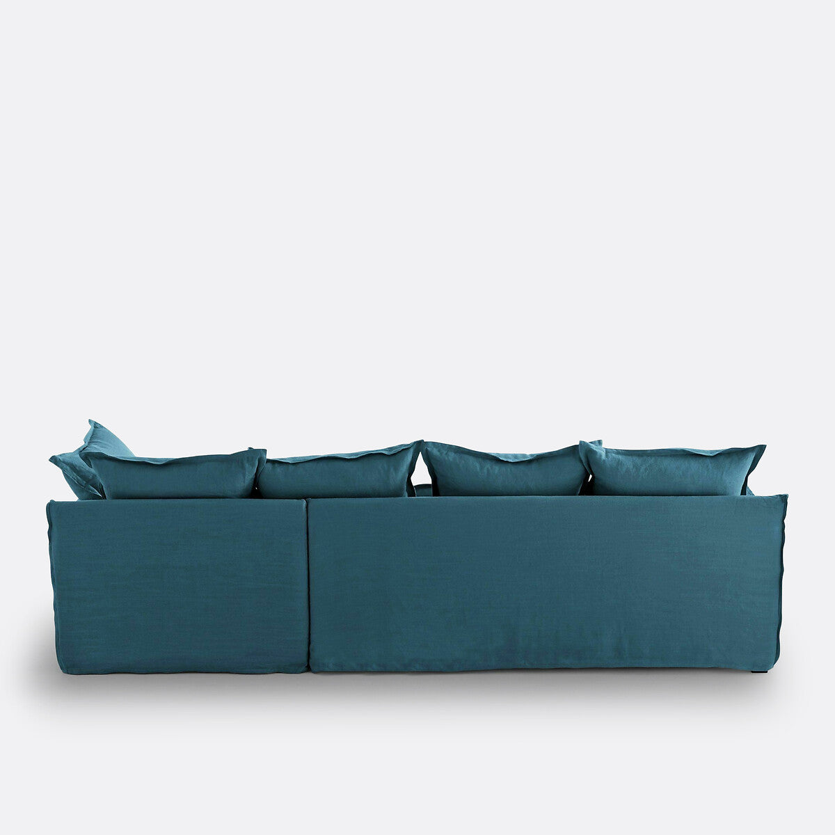 Sofá seccional Azul pavo - GIARDINI