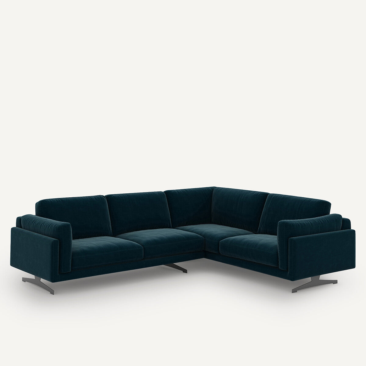 Sofá seccional Azul pavo real - LYANNA