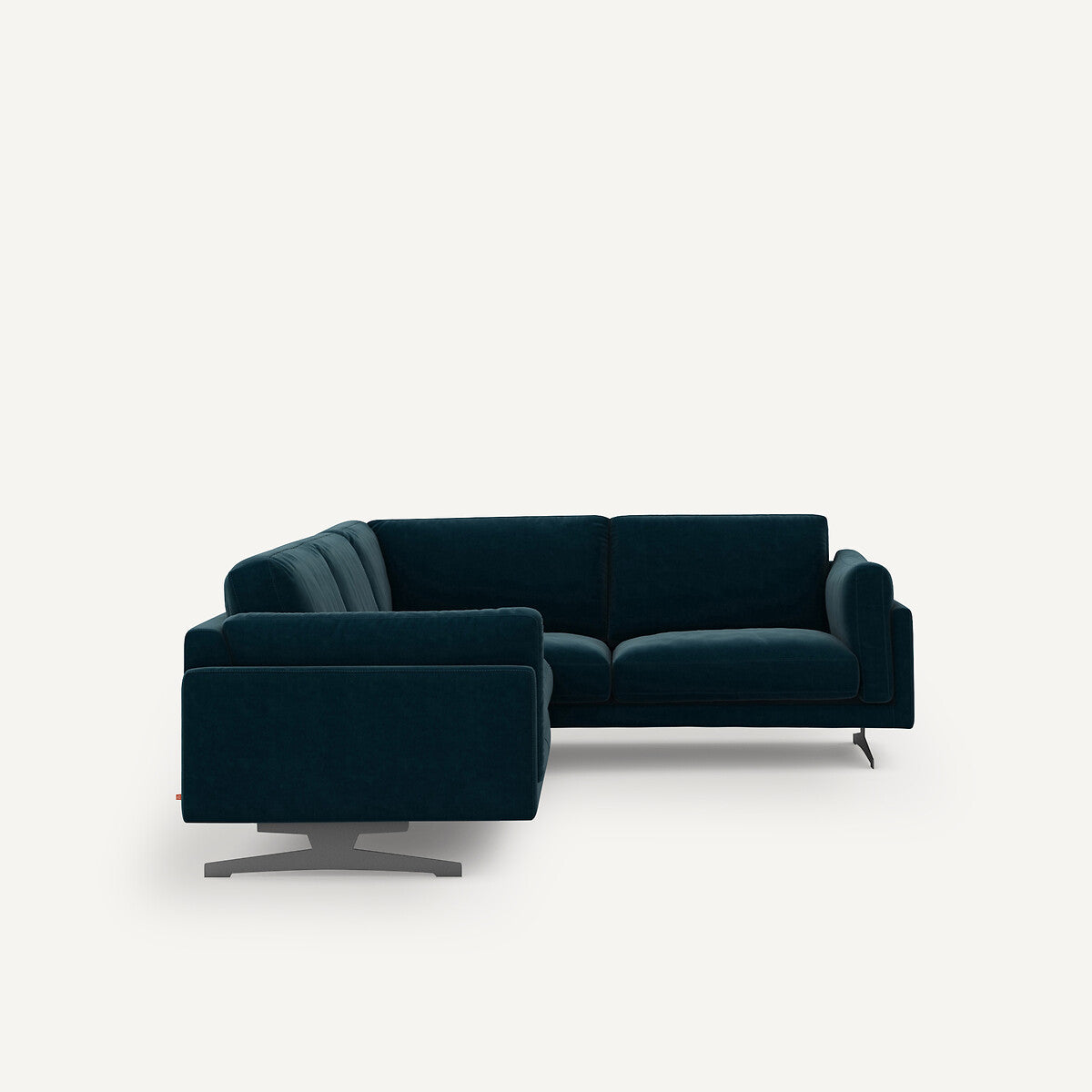 Sofá seccional Azul pavo real - LYANNA