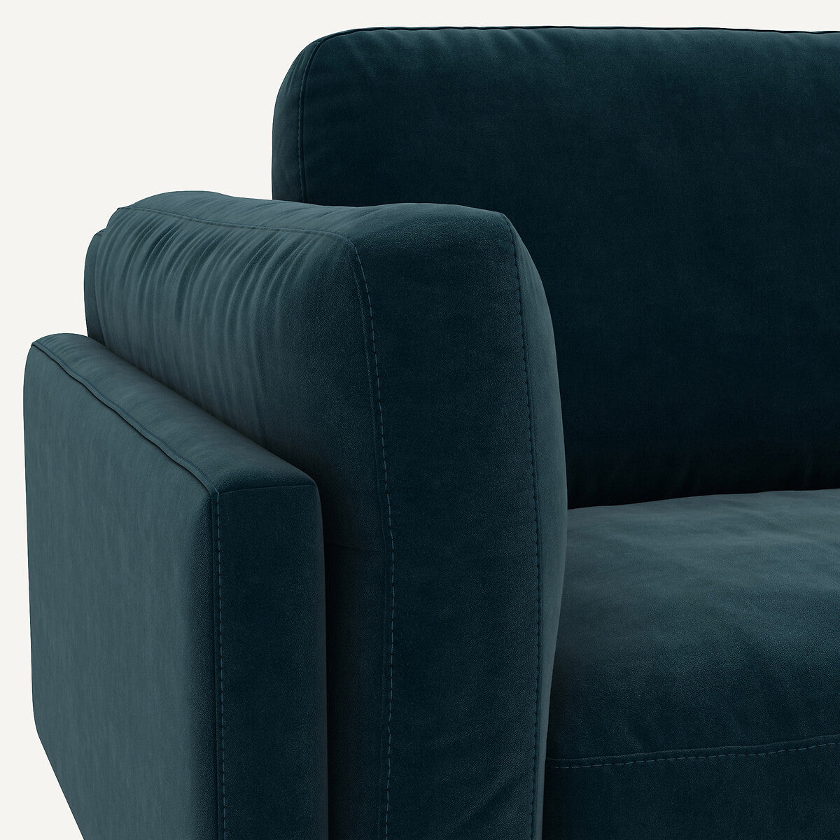 Sofá seccional Azul pavo real - LYANNA