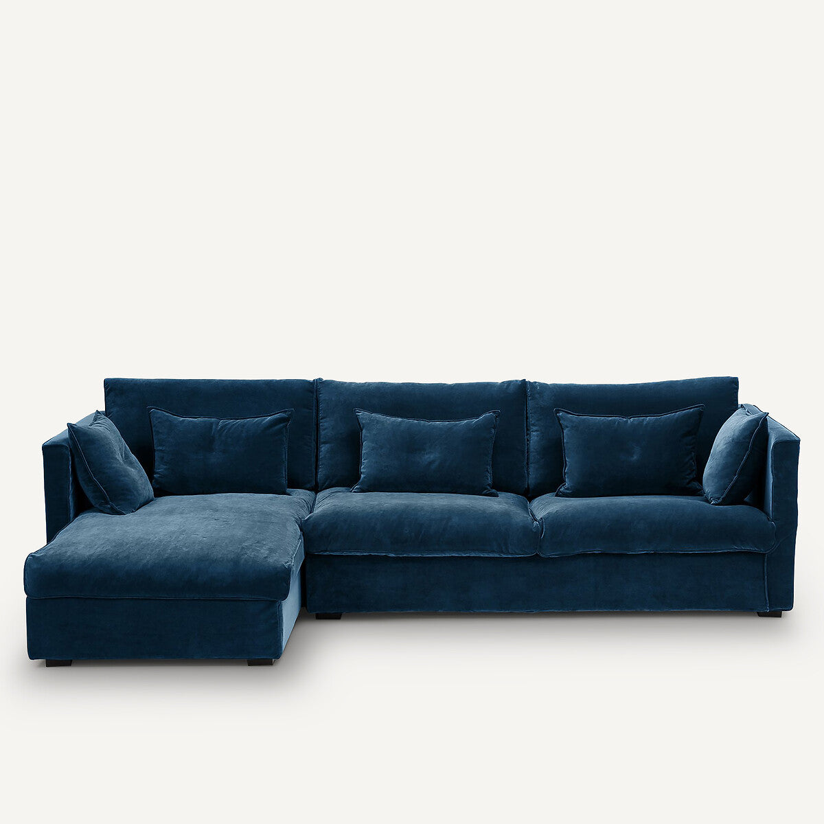 Sofá seccional Azul pavo real - VELARYON