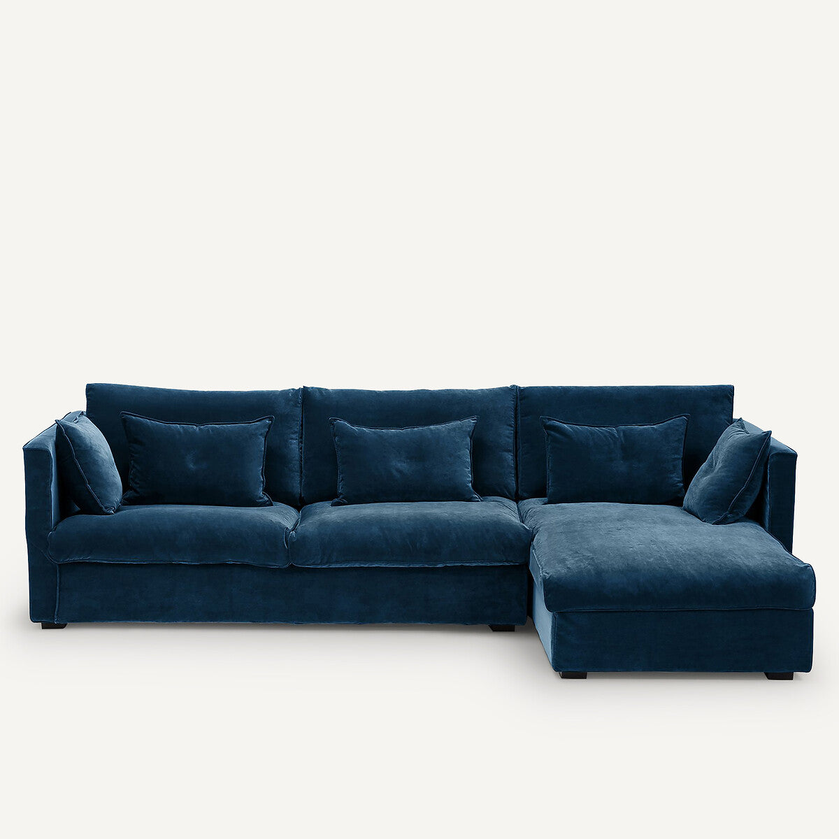 Sofá seccional Azul pavo real - VELARYON