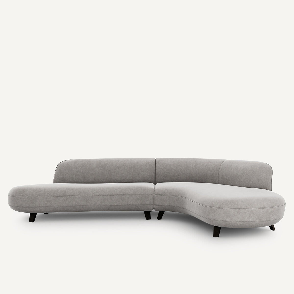 Sofá seccional Beige grisáceo - BEESBURY