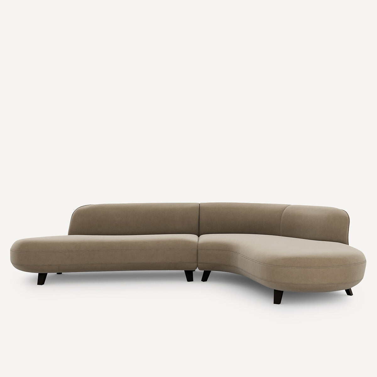 Sofá seccional Beige ceniza - BEESBURY