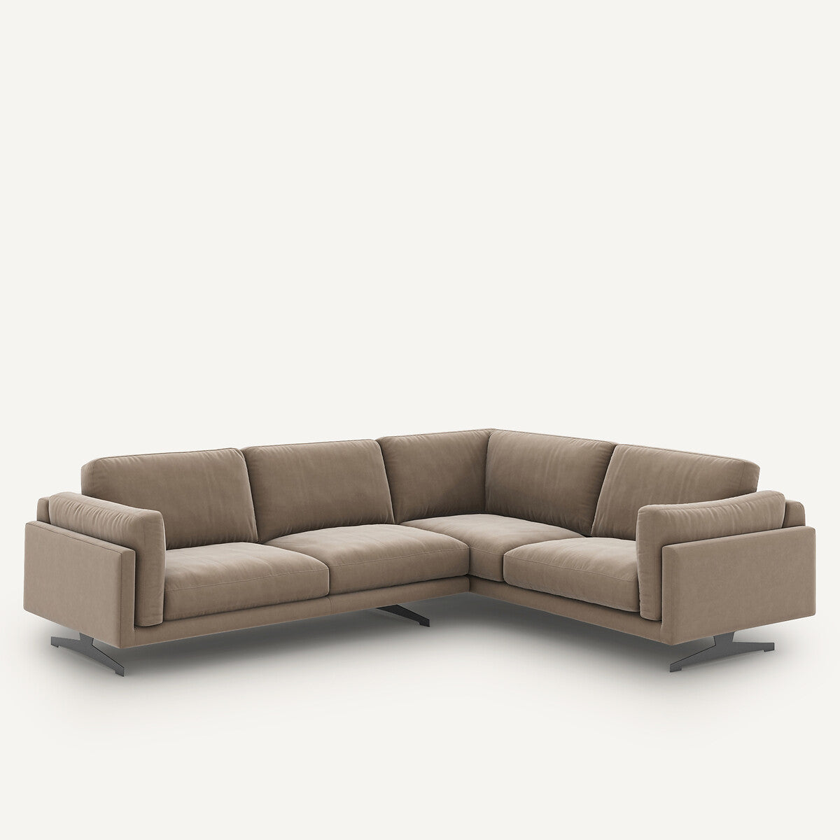 Sofá seccional Beige ceniza - LYANNA