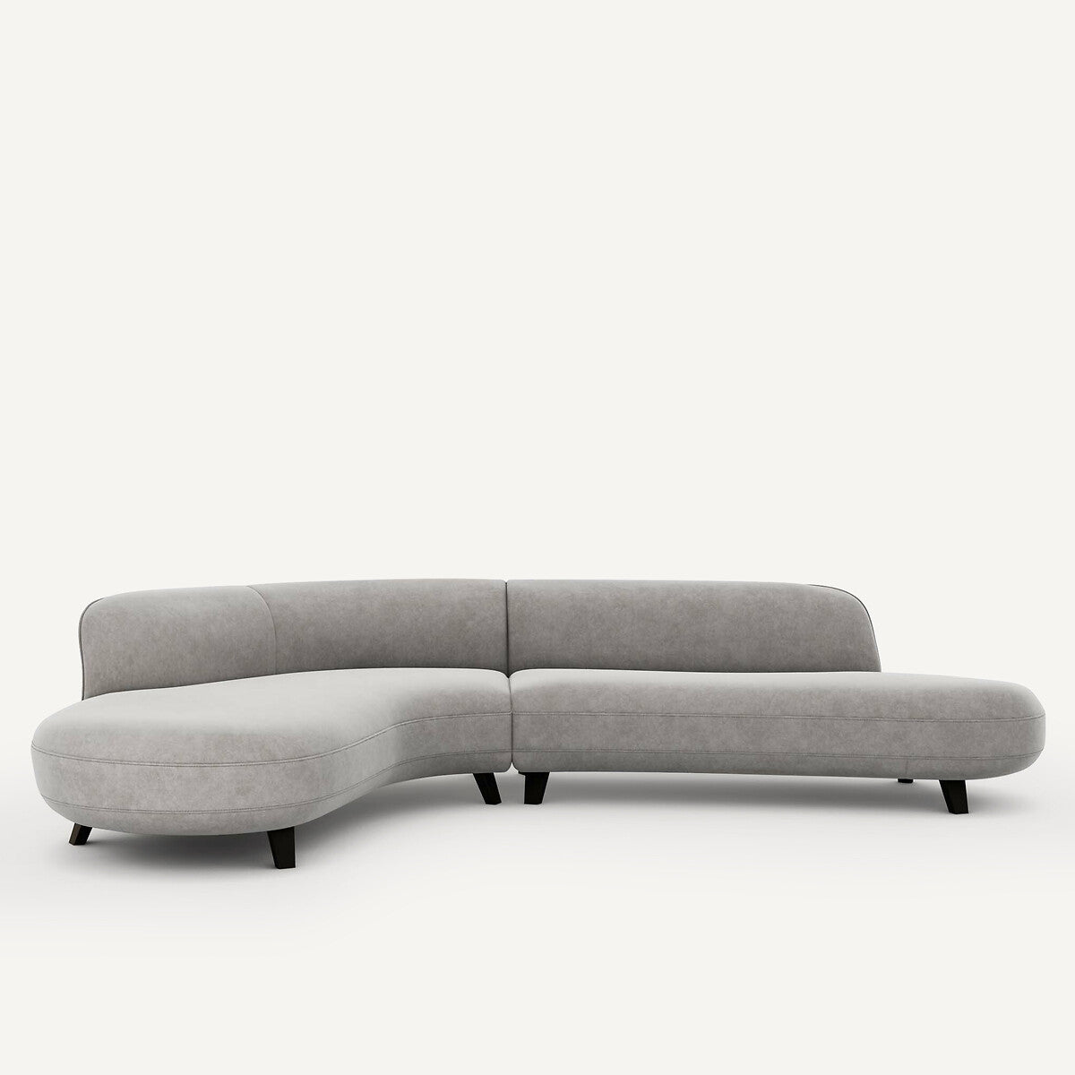 Sofá seccional Beige grisáceo - BEESBURY