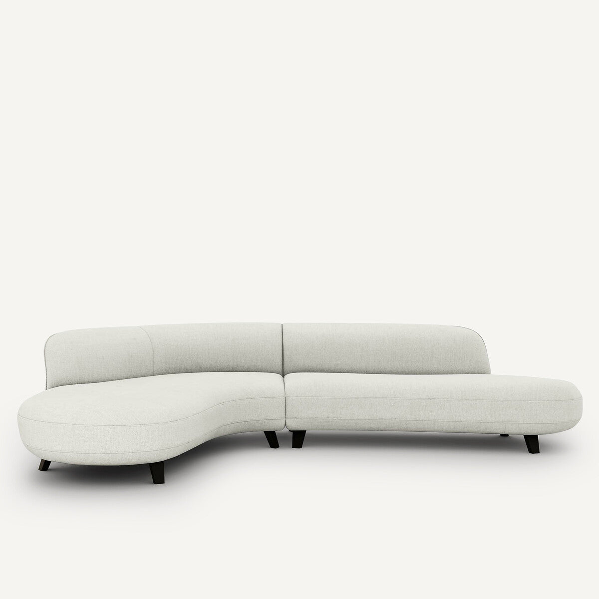 Sofá seccional Beige grisaceo - BEESBURY