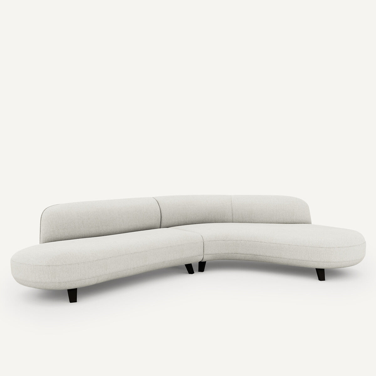 Sofá seccional Beige grisaceo - BEESBURY