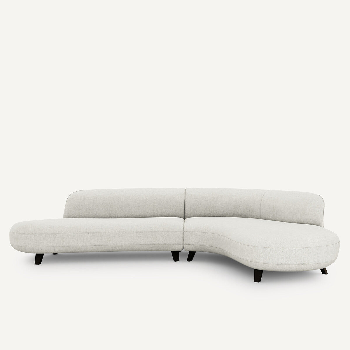 Sofá seccional Beige grisaceo - BEESBURY