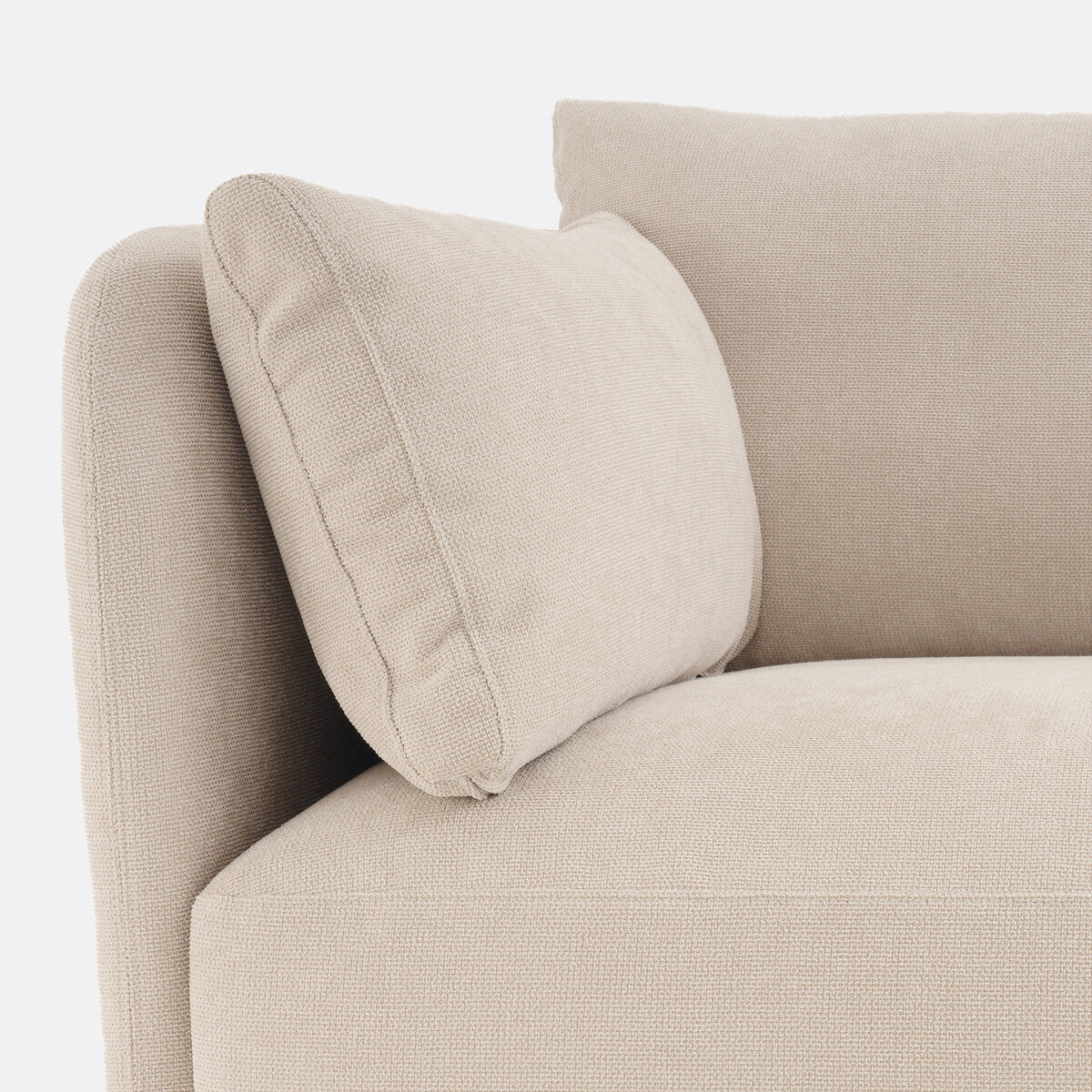 Sofa seccional Beige grisaceo - TYRELL