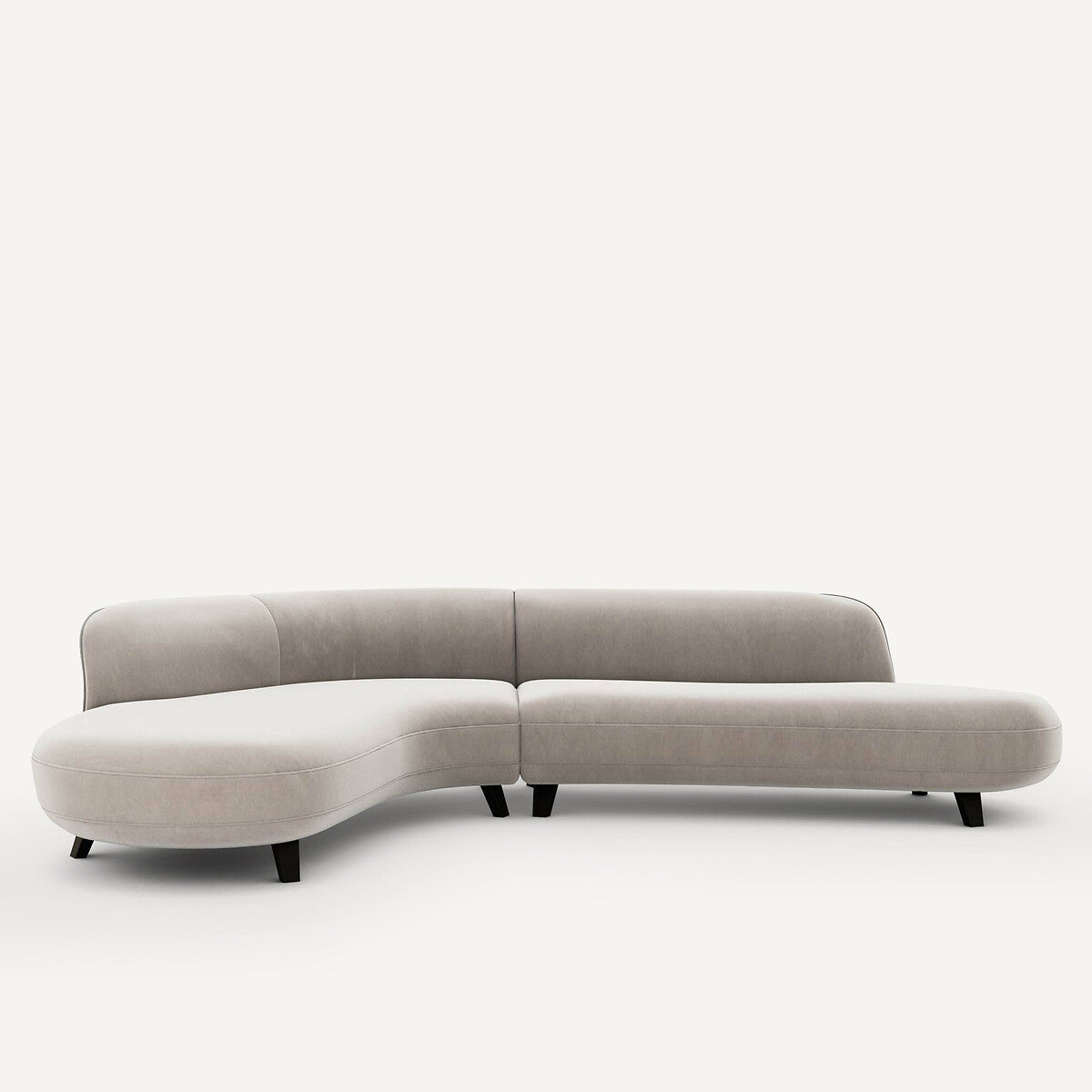 Sofá seccional Gris - BEESBURY