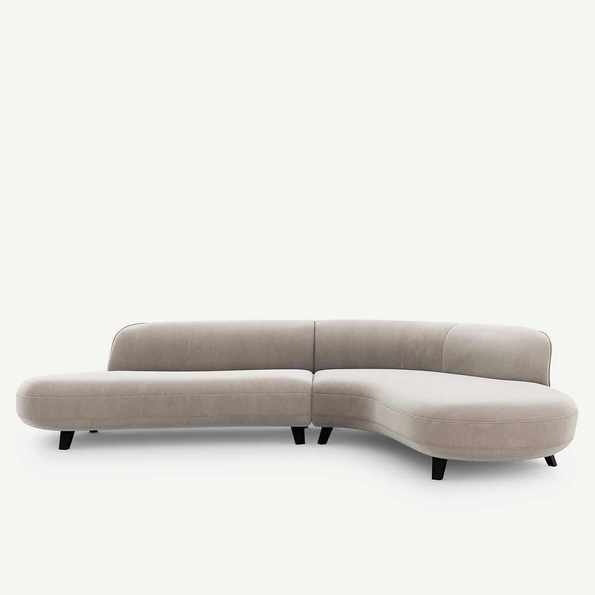 Sofá seccional Gris - BEESBURY